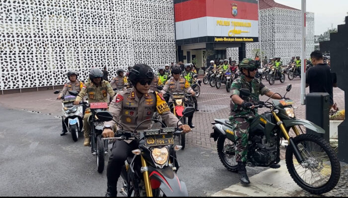 Ciptakan Situasi Kondusif, Patroli Skala Besar Digelar di Trenggalek.